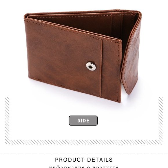 RFID Thin Wallet Credit Card ID Protction Coffee - Picture 8 of 9